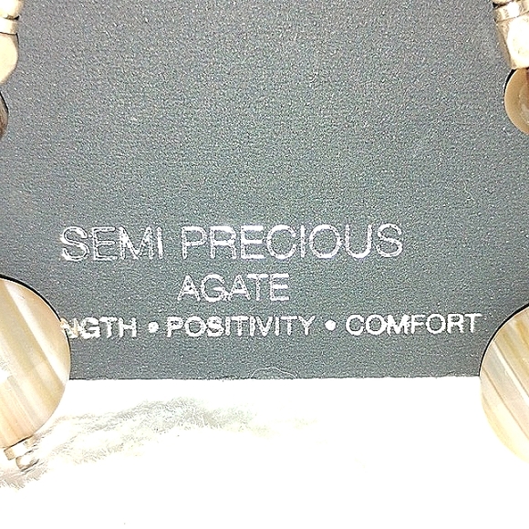 Semiprecious agate dangle earrings - Picture 3 of 4